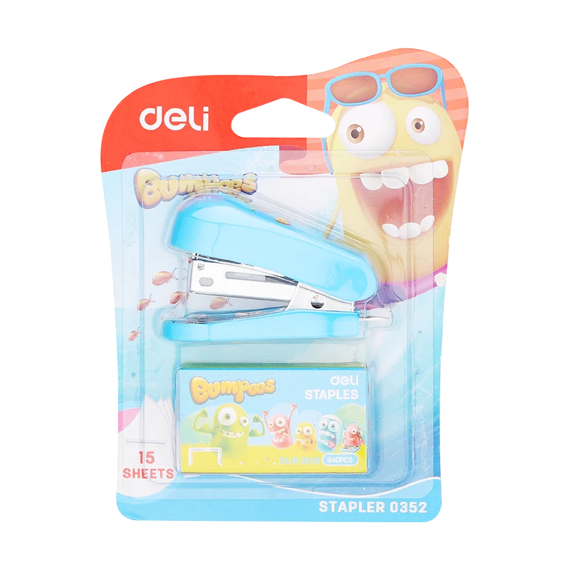 Deli Bumpeez Kids Stapler 15 Sheets