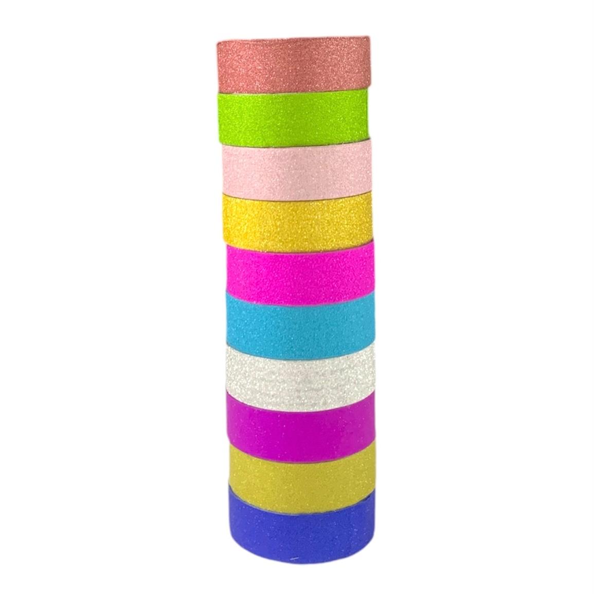 Washi Tape Glitter Color 8 Pcs || واشي تيب الوان قليتر ٨ لون