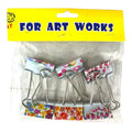 Color Paper Clips 6 pack Colored Prints || مشابك ورق ملونة عبوة ٦ قطع نقشات متنوعة