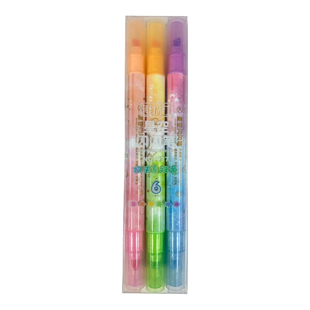 مجموعة أقلام تحديد لامعة مكونة من ٣ قطع || Shiny Highlighter 3 Pcs Set