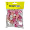 Pink & White Pom Poms Cotton Balls for Crafts || قطن بوم بوم لون ابيض و وردي اشغال يدوية
