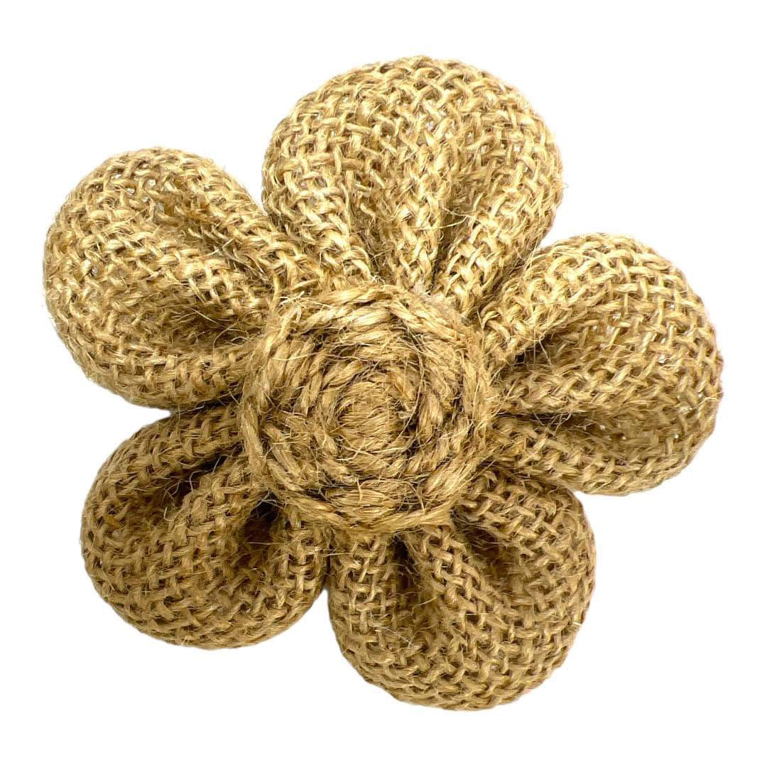 Burlap Flower Plain Color || وردة من الخيش بلون سادة