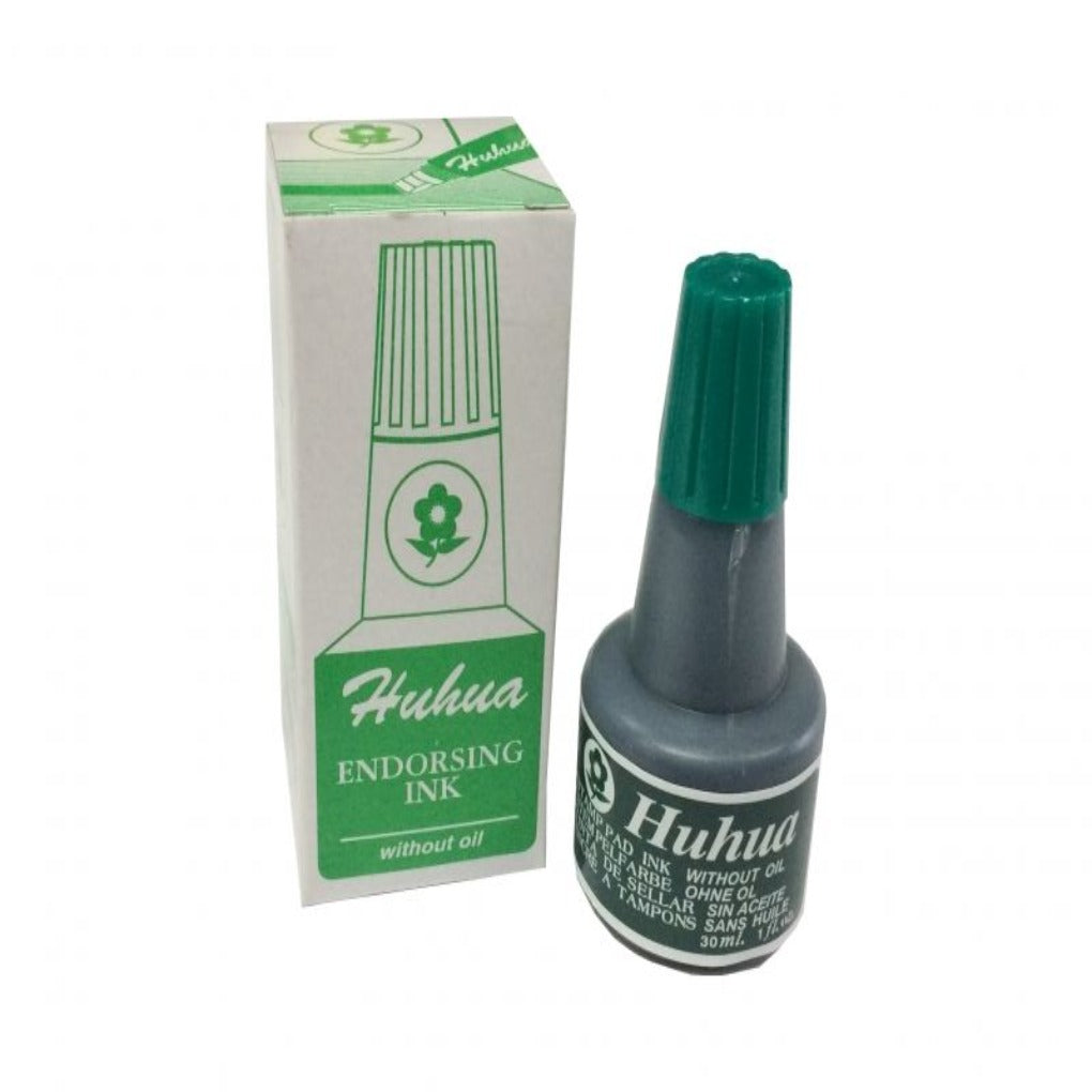 Endorsing Ink Green Color 30 ml || حبر ختم سائل لون أخضر حجم 30 مل