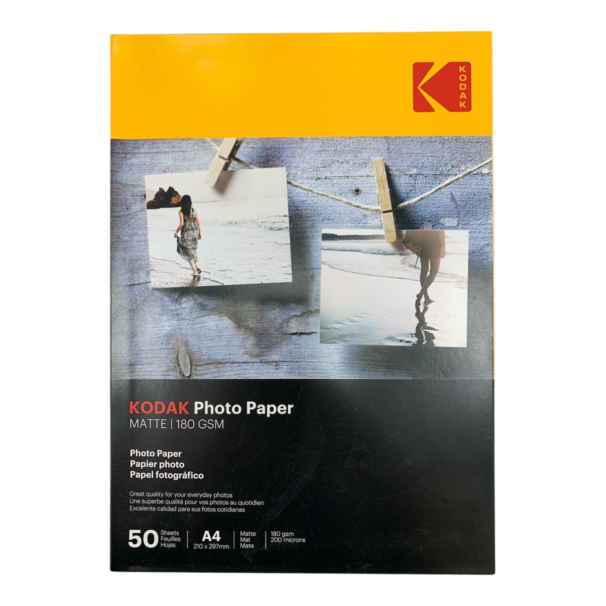 Kodak Photo Paper 180 GSM Matt 50 Pcs A4 || ورق صور مطفي من كوداك، 180 جرام، 50 ورقة، مقاس A4