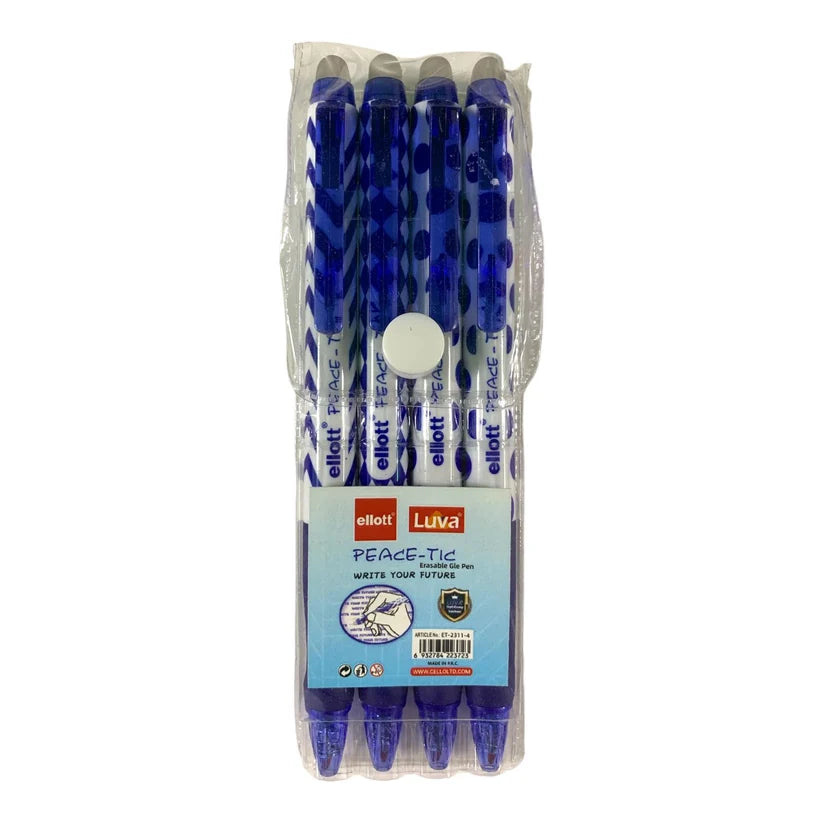 Cello Peace tic Erasable Ballpoint Pens 4 Pcs