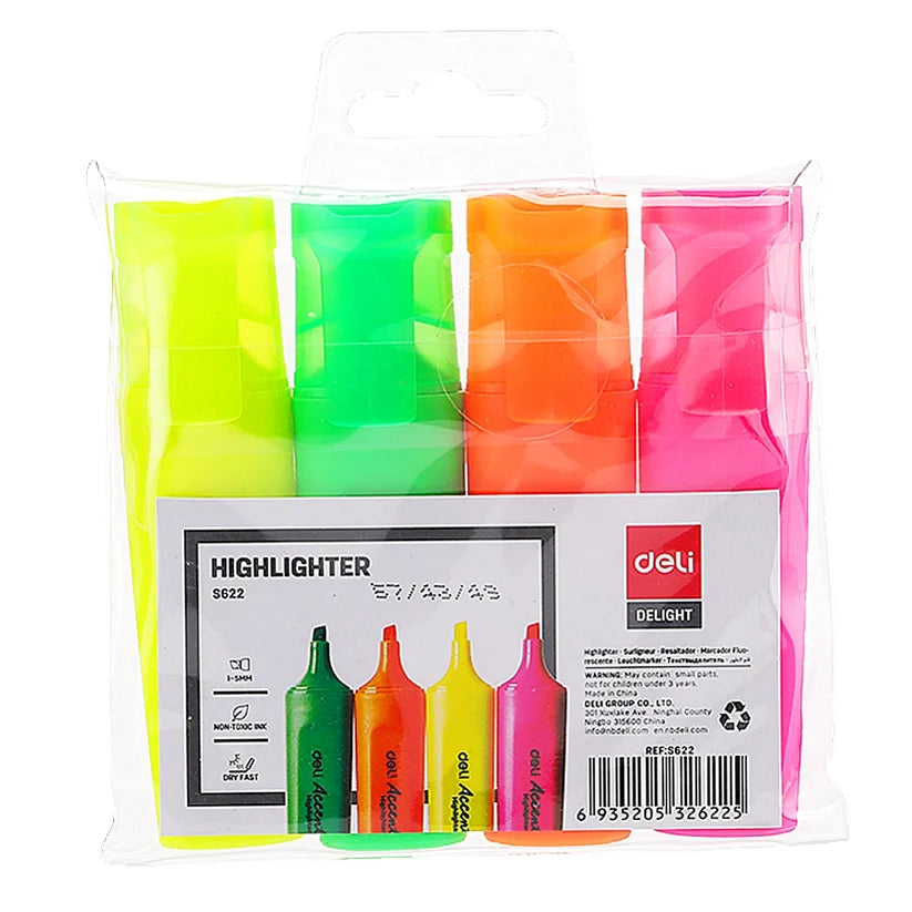 Deli Highlighter Pen 4 Colors