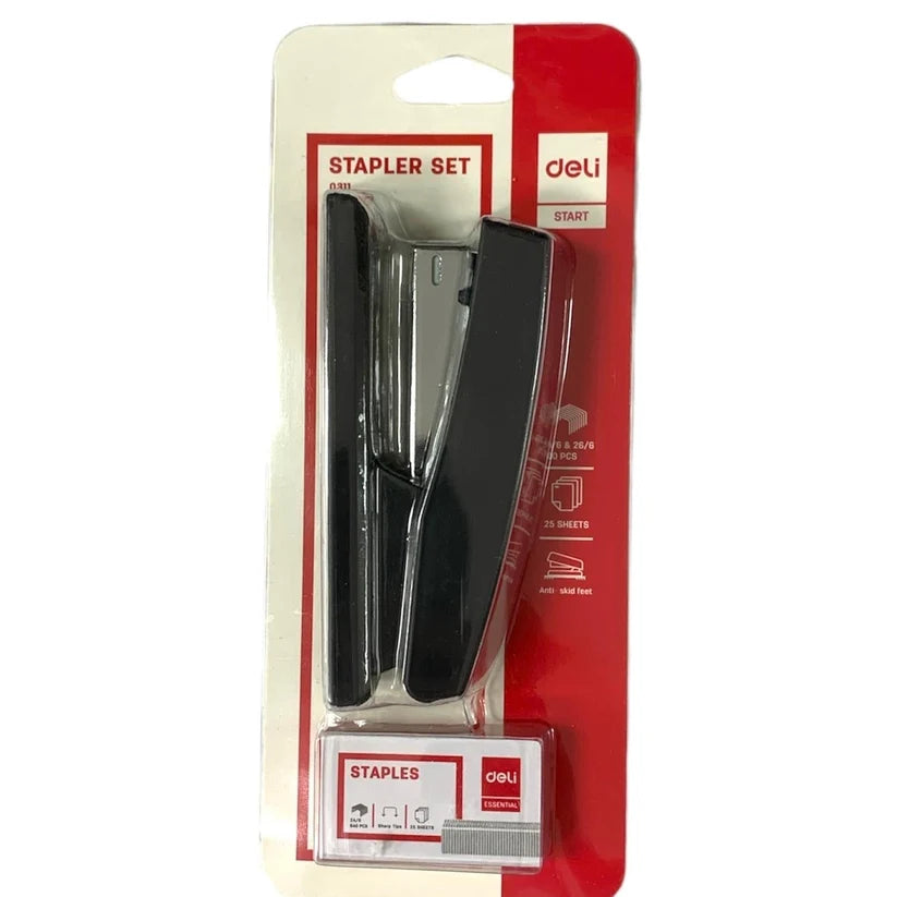 Deli Stapler Set 0311 Black Color