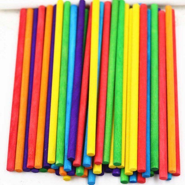 Colored Wooden Sticks || اعواد خشبية ملونة