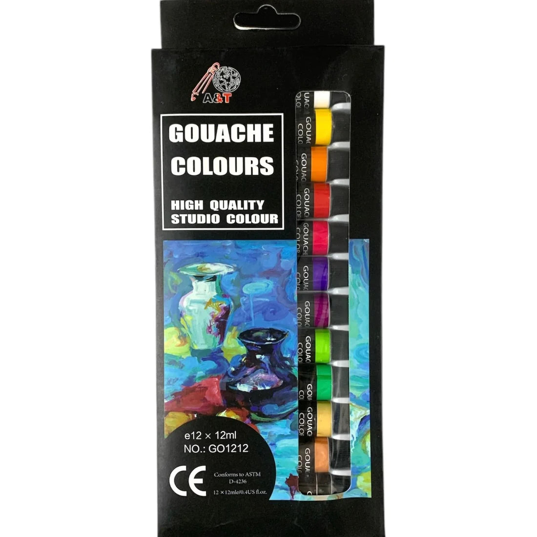 A&T Gouache 12 Color Set 12 ml