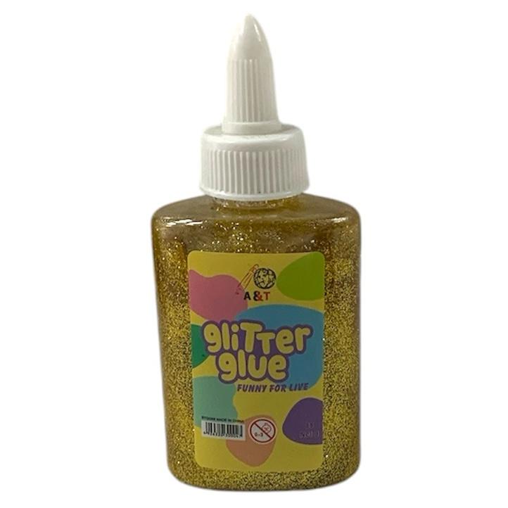 A&T Glitter Glue 88g Gold || صمغ لامع (قلتر) من A&T، وزن 88 جرام، لون ذهبي