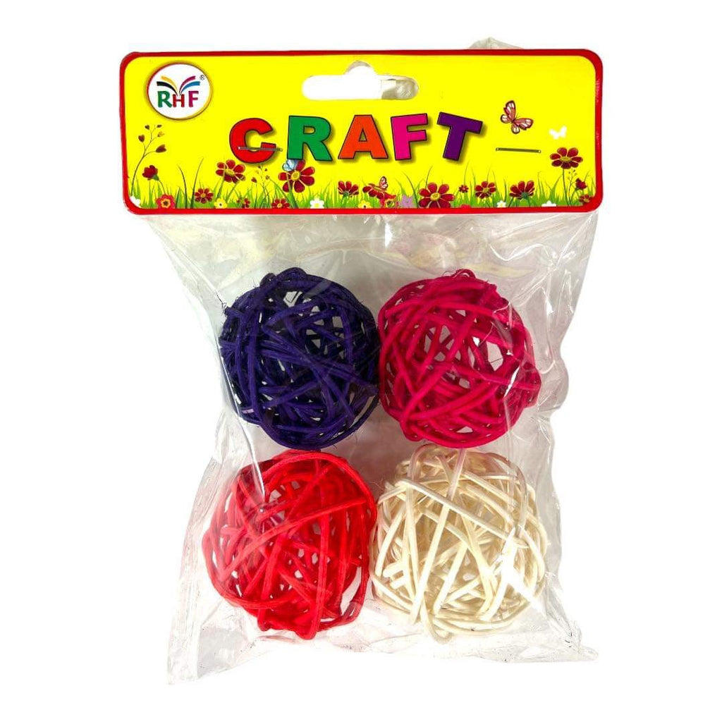 4 Pack Rattan Balls || عبوة من 4 كرات راتان
