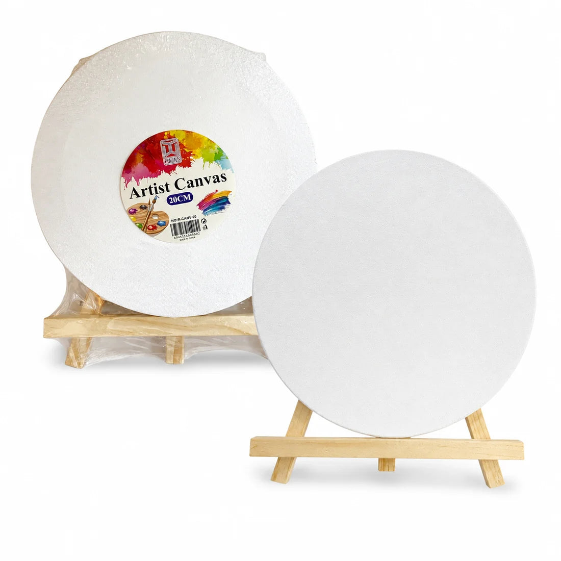 Circle Painting Canvas with Easel 20 cm