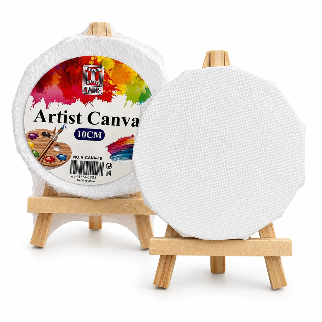Circle Painting Canvas with Easel 10 cm
