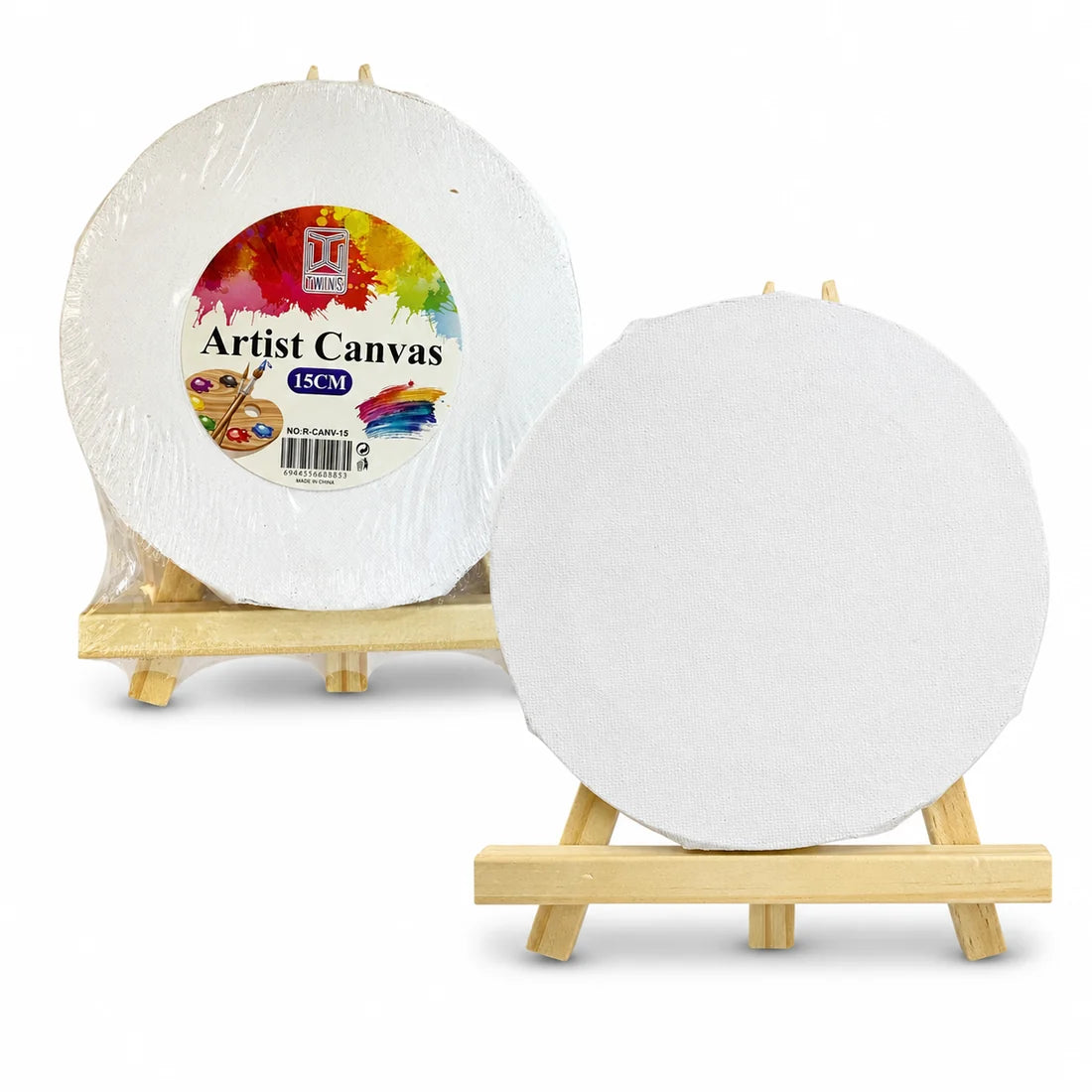 Circle Painting Canvas with Easel 15 cm
