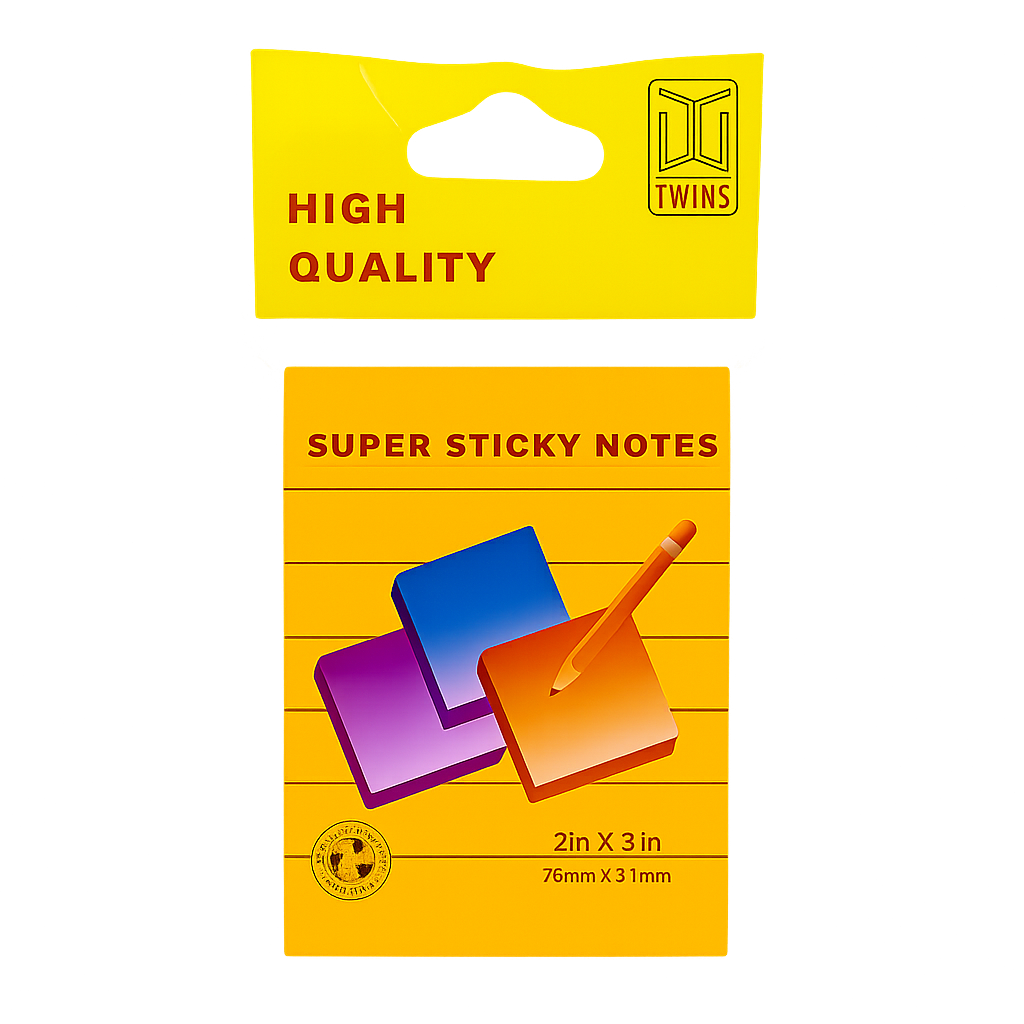 A&T Lined Super Sticky Notes 2x3 || ورق ملاحظات لاصق سوبر مسطر 2×3