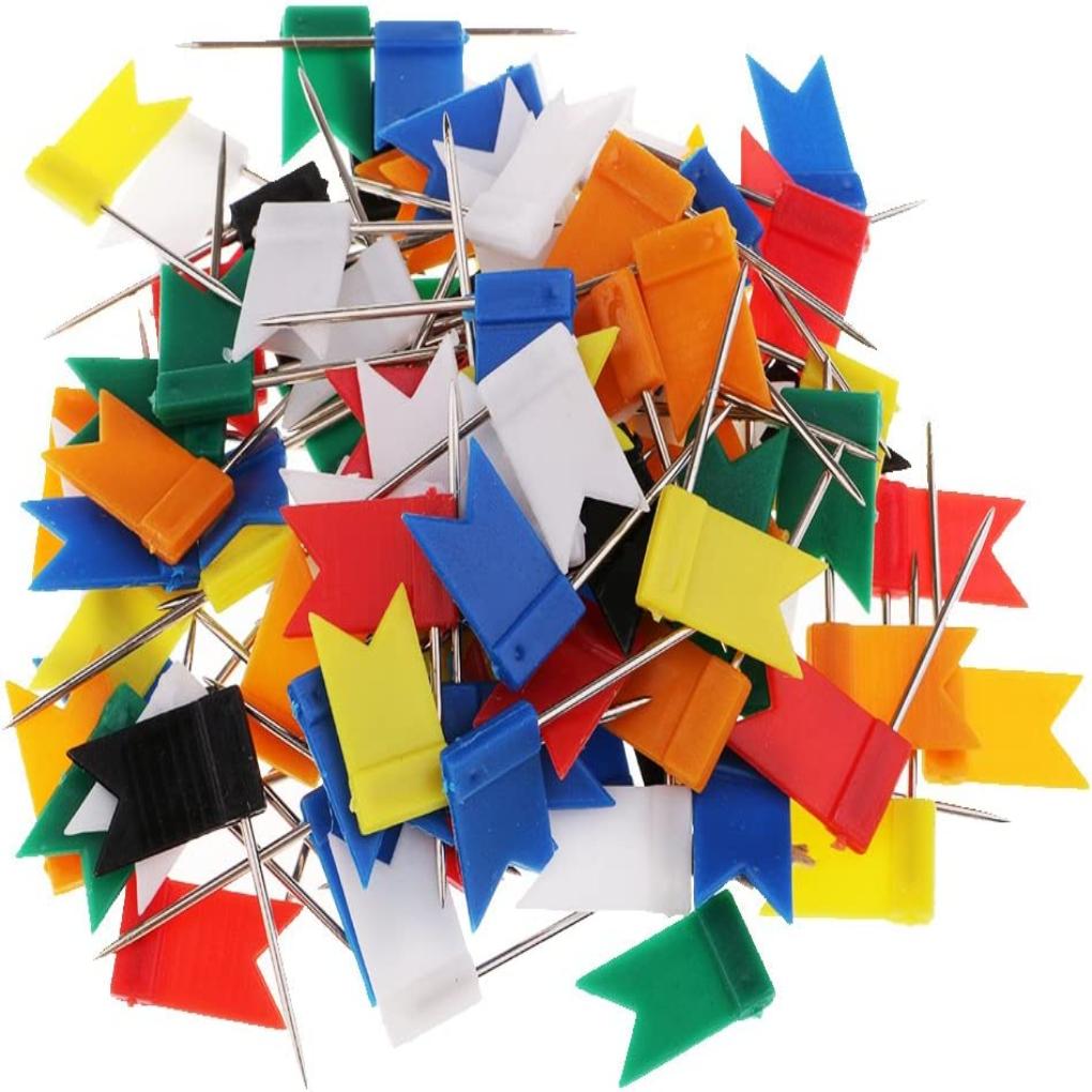 دبابيس ضغط بألوان الأعلام || Flag Colored Push Pins