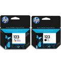 طقم حبر طابعة HP 123 أسود + ملون