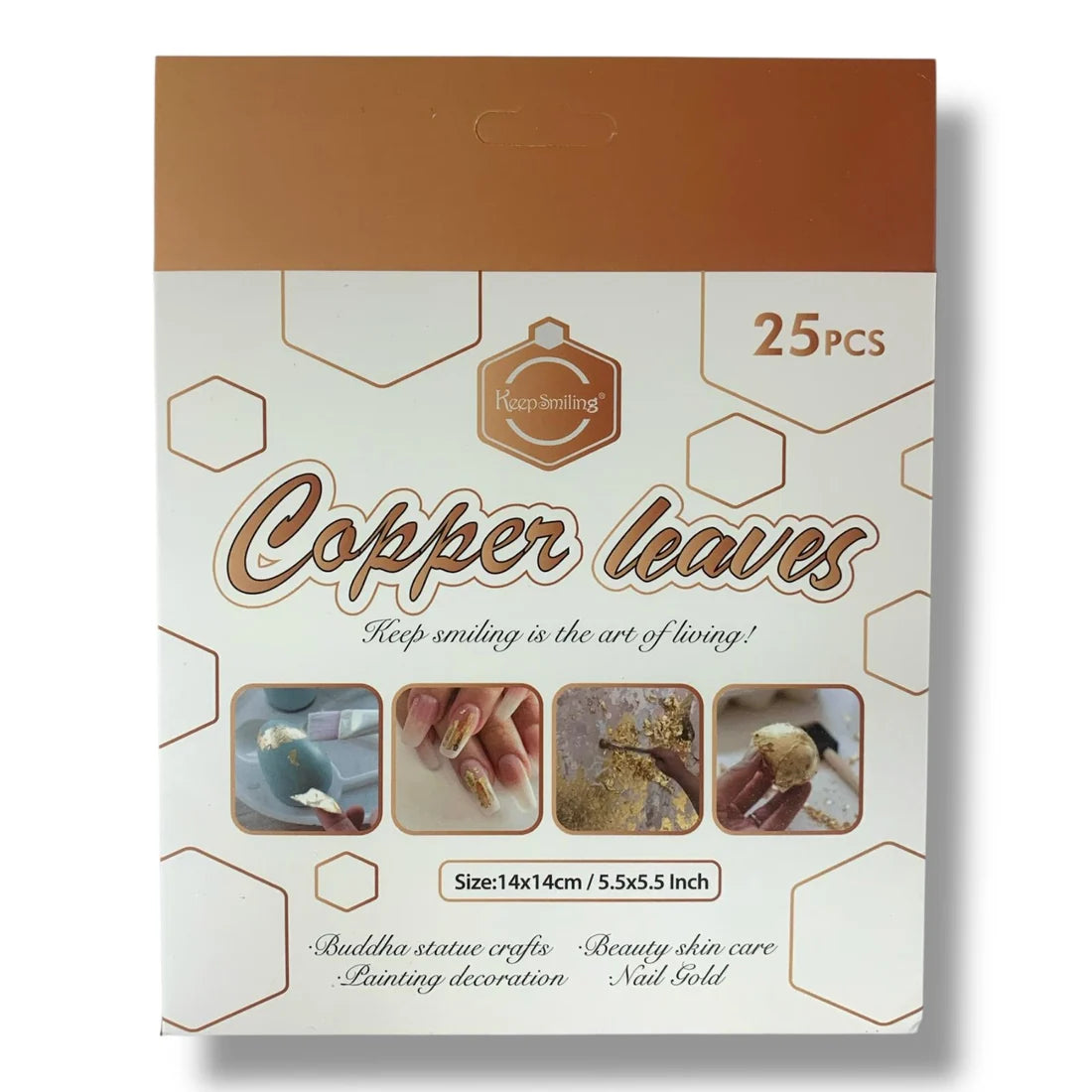 Keep Smiling Copper Leaves 25 Pcs