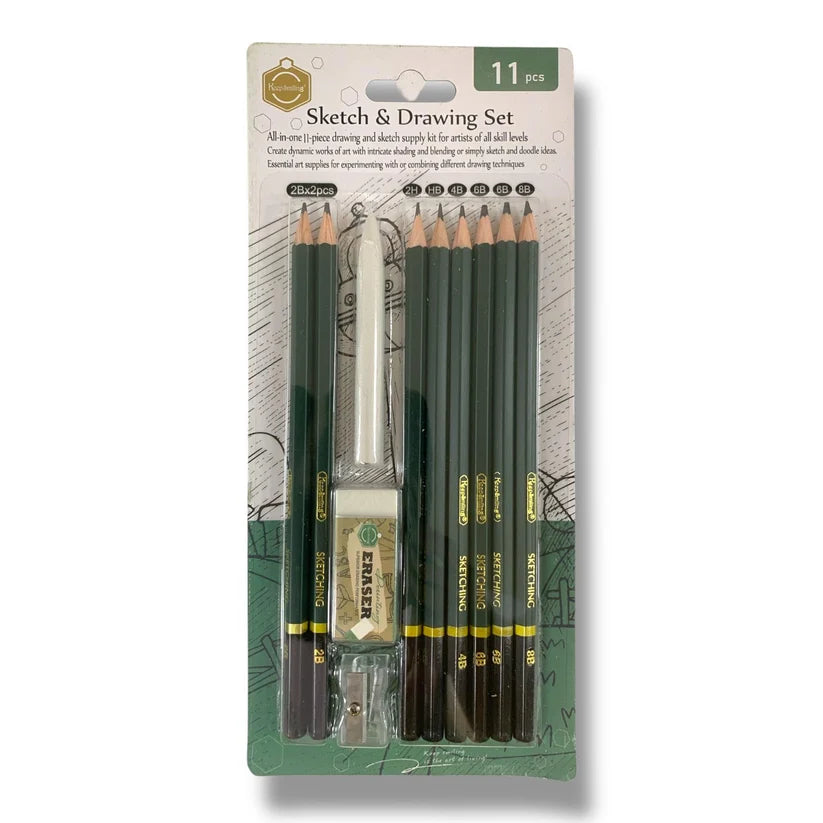 Keep Smiling Sketch Drawing Set 11 pcs