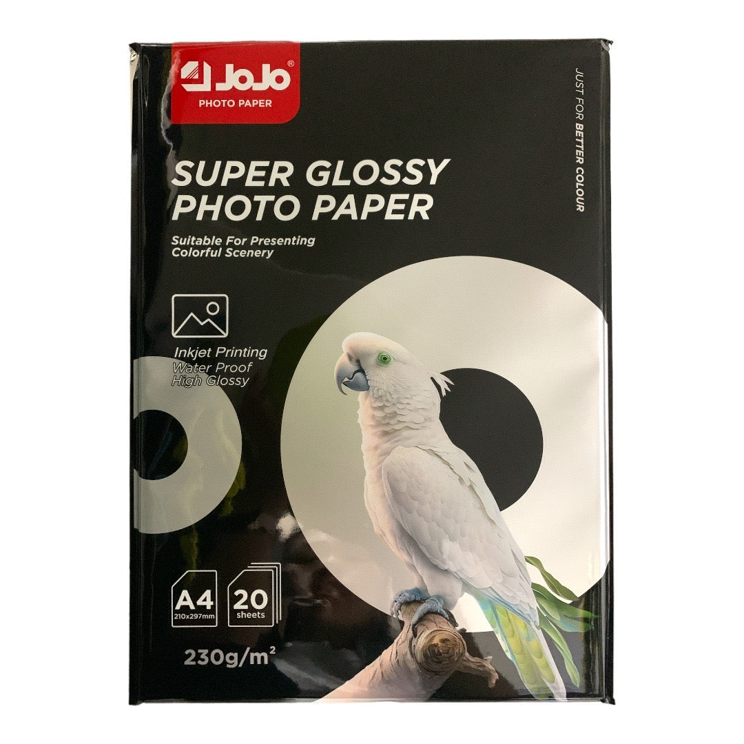 ورق جوجو قلوسي ٢٣٠ جرام ٢٠ ورقة || Jojo Super Glossy Photo Paper 230 g 20 Pcs