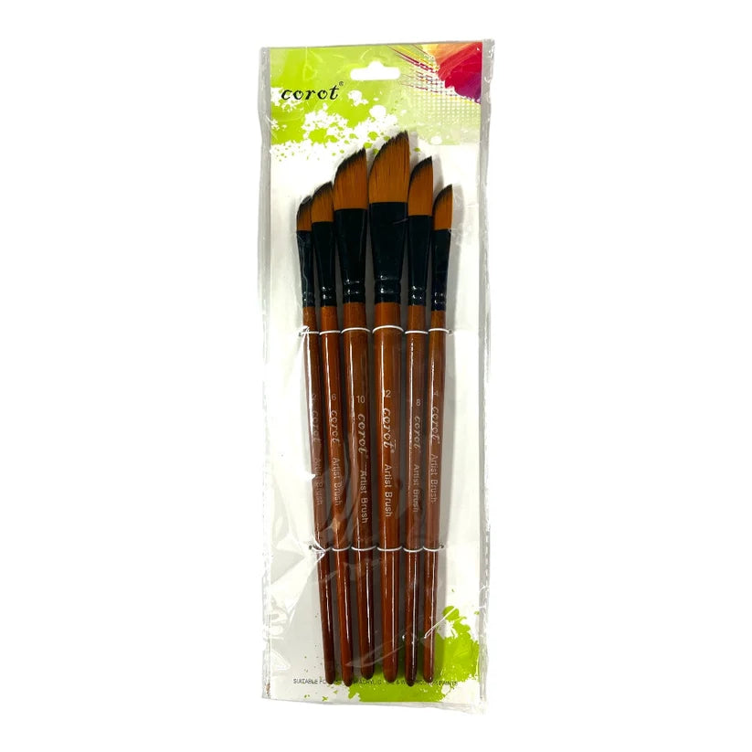 فرشاة رسم مسطحة مائلة من كوروت