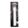 Keep Smiling White Charcoal Pencils Set of 3 || مجموعة أقلام فحم أبيض من كيب سمايلنج، 3 أقلام