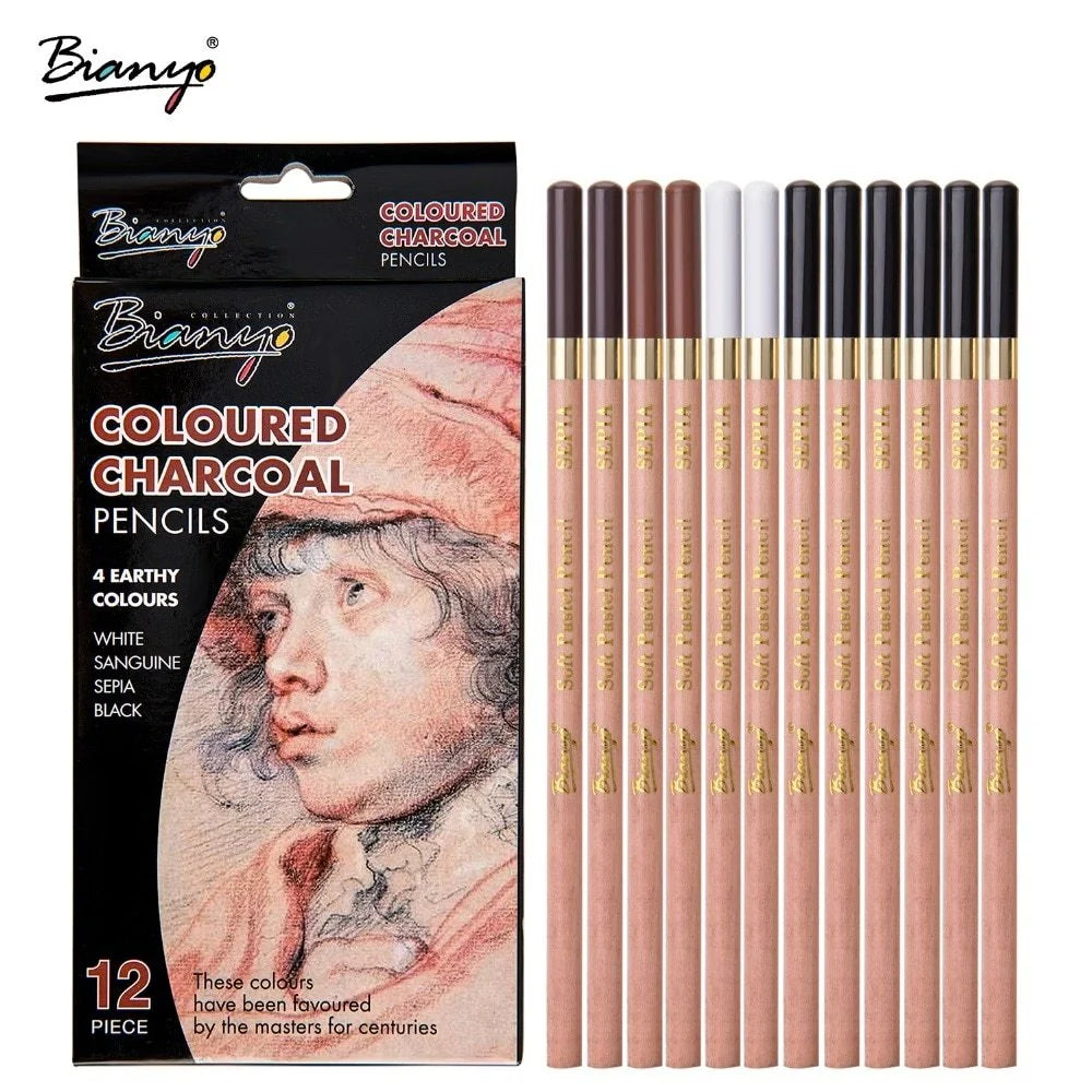 Corot Colored Charcoal Pencils, 12 Pieces
