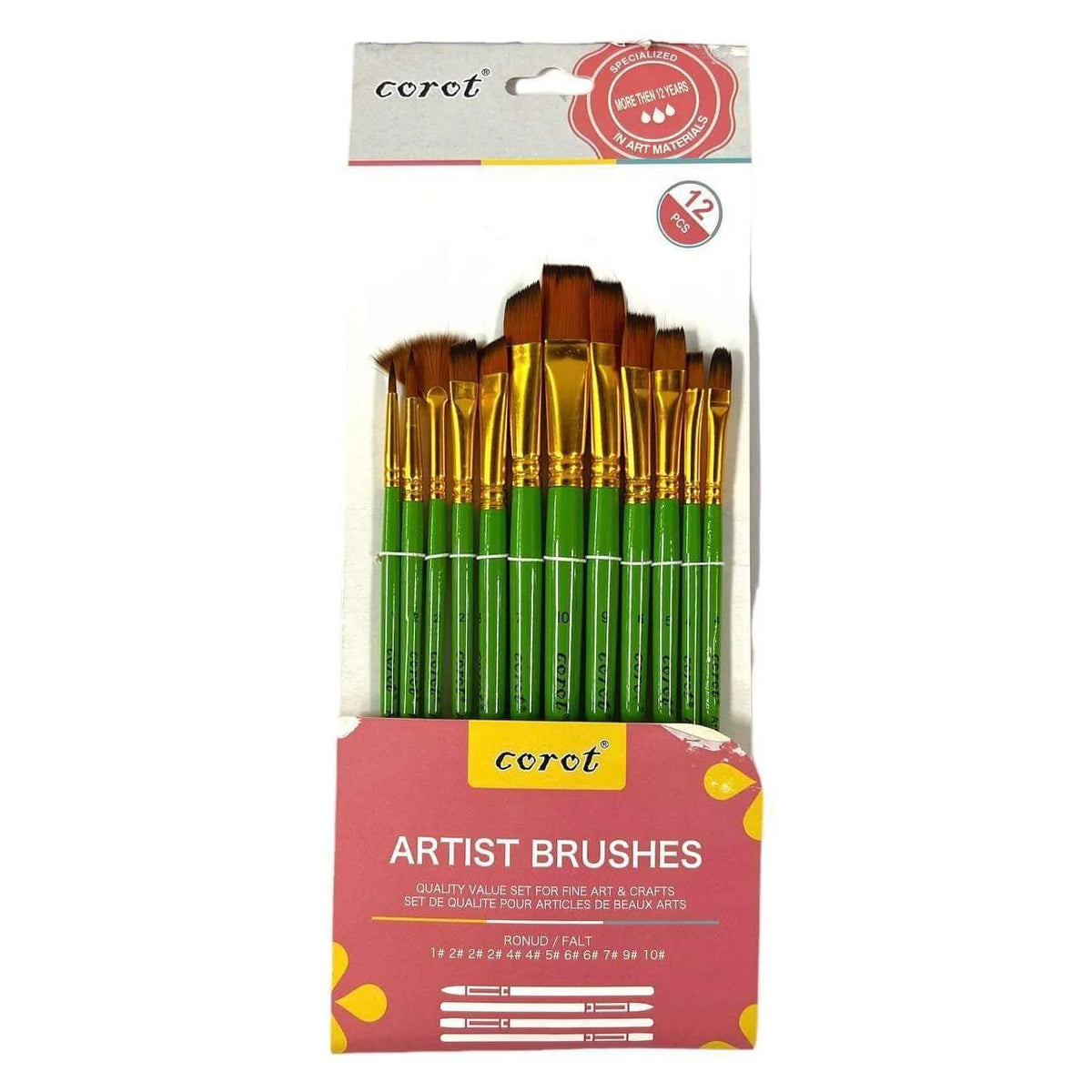 Artist Brush Set Assorted Tips