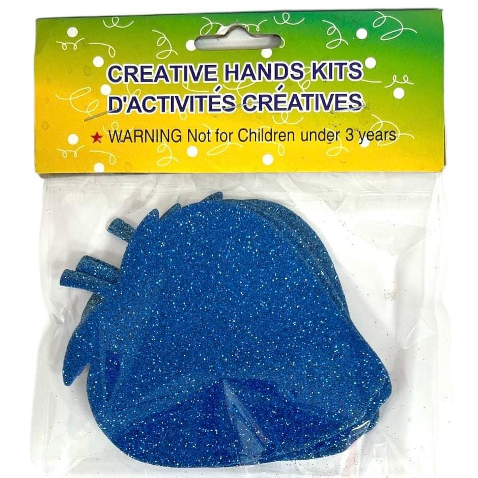 Strawberry Sticky Glitter Foam 4 Pack Blue Color || فراولة فوم زري لاصق لون ازرق باكيت ٤ حبة