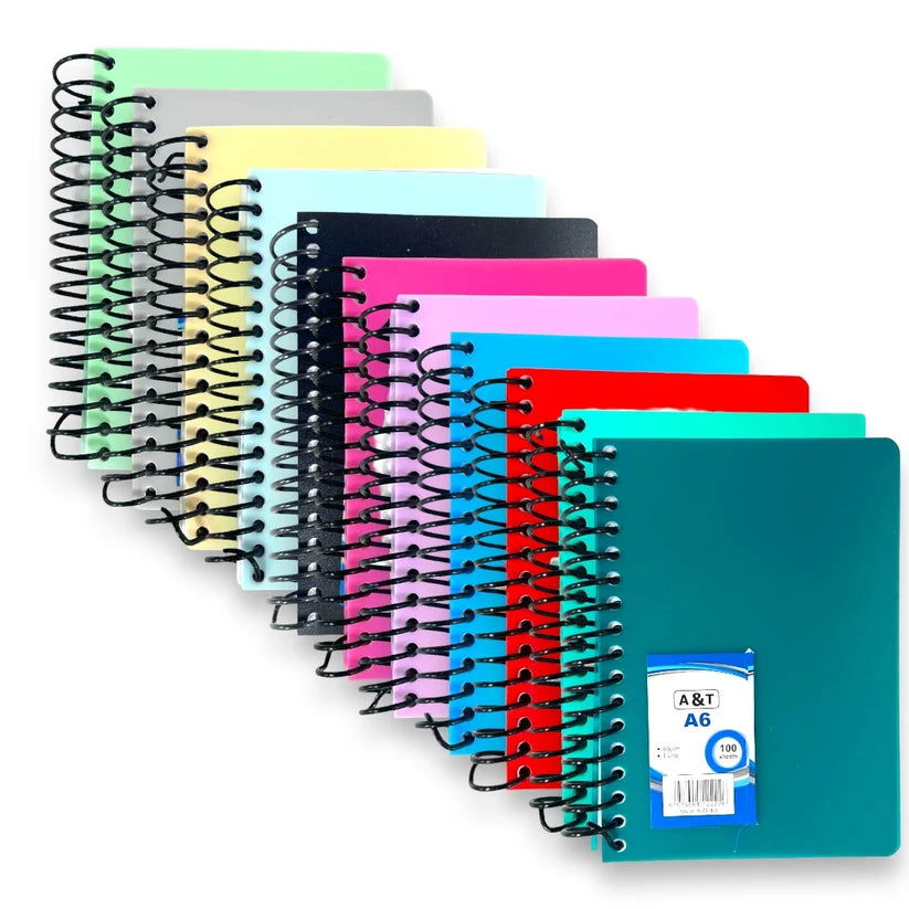 A&T Notebook Assorted Colors A6 Size 100 Pages