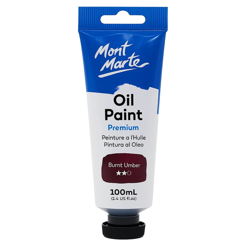 Mont Marte Premium Oil Paint 100 ml Burnt Umber