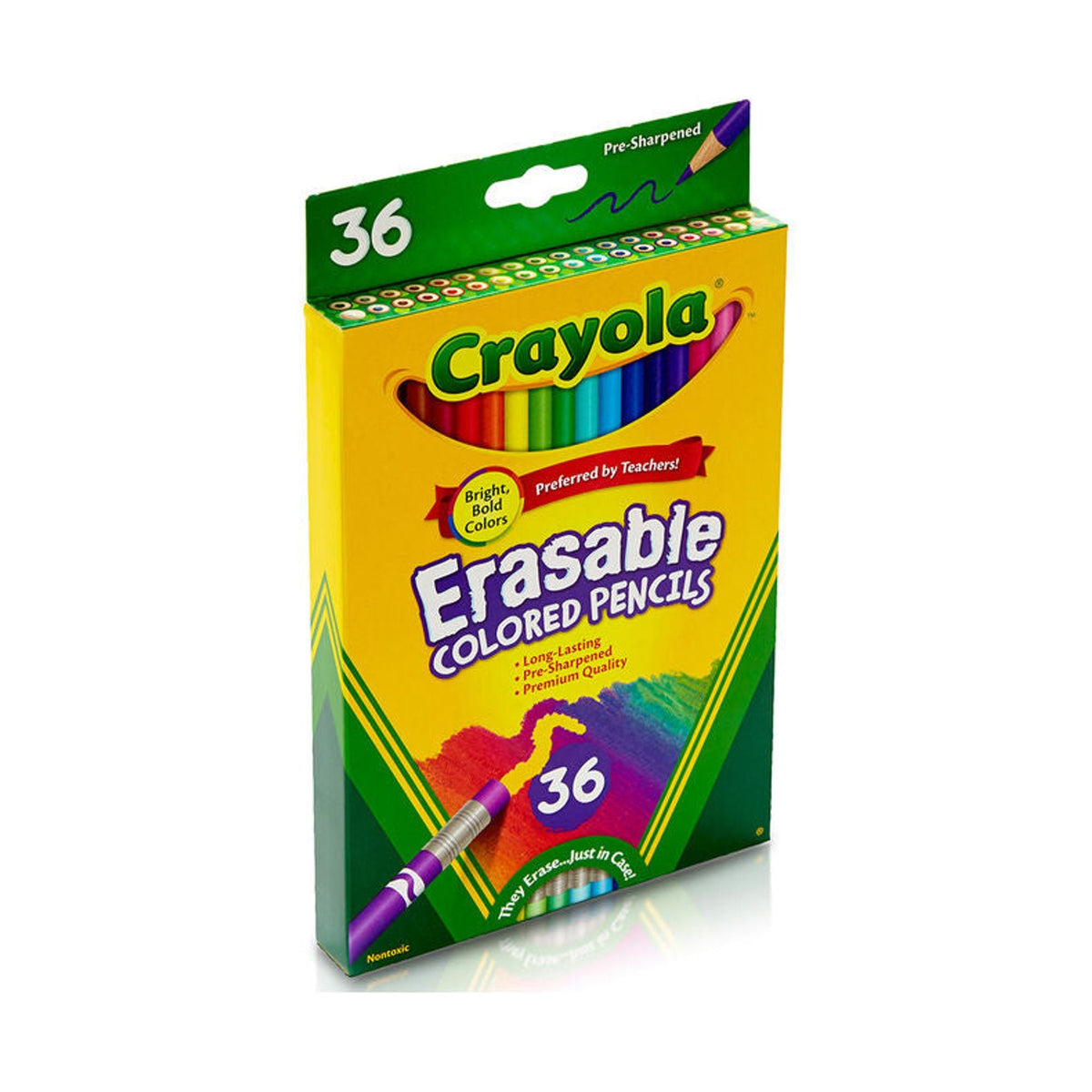 أقلام تلوين خشبية قابلة للمسح من كرايولا، 36 لوناً || Crayola Erasable Colored Pencils 36 Colors