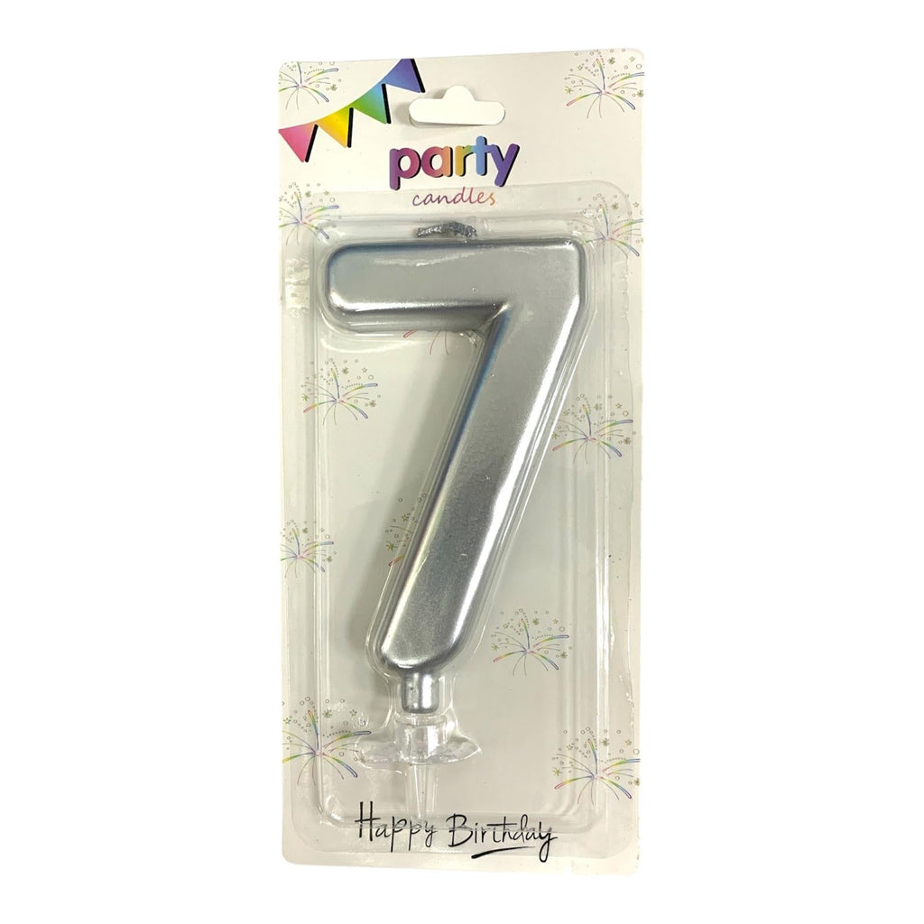 Birthday Candles Silver Color from 0-9 || شموع اعياد ميلاد لون فضي من ٠-٩