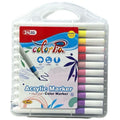 أقلام أكريليك ماركرز كولوربيا ٢٤ لون || Colorpia Acrylic Markers 24 Colors