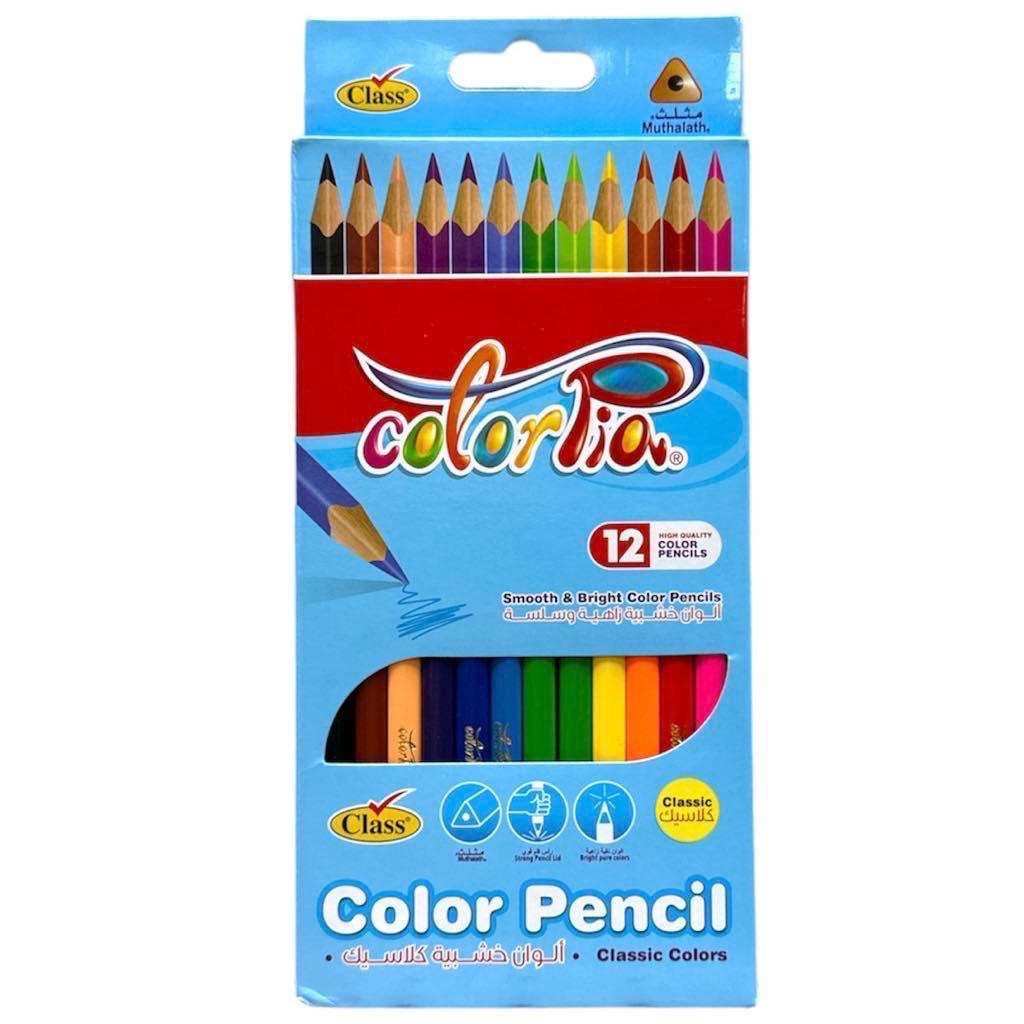 أقلام تلوين خشبية كولوربيا ١٢ لوناً || Colorpia Color Pencils 12 Colors