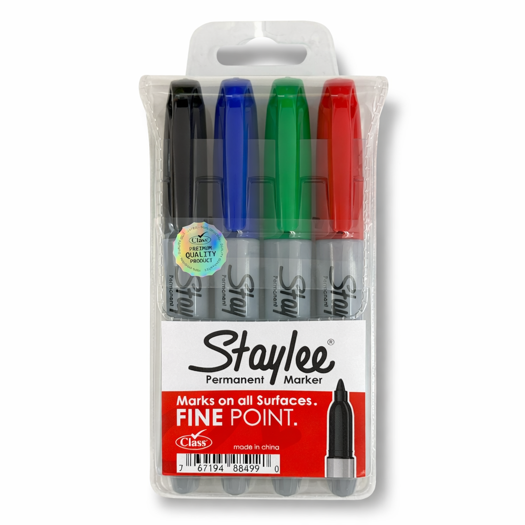 مجموعة أقلام تحديد دائمة كلاس ستيلي ٤ ألوان || Class Staylee Permanent Marker 4 Color Set
