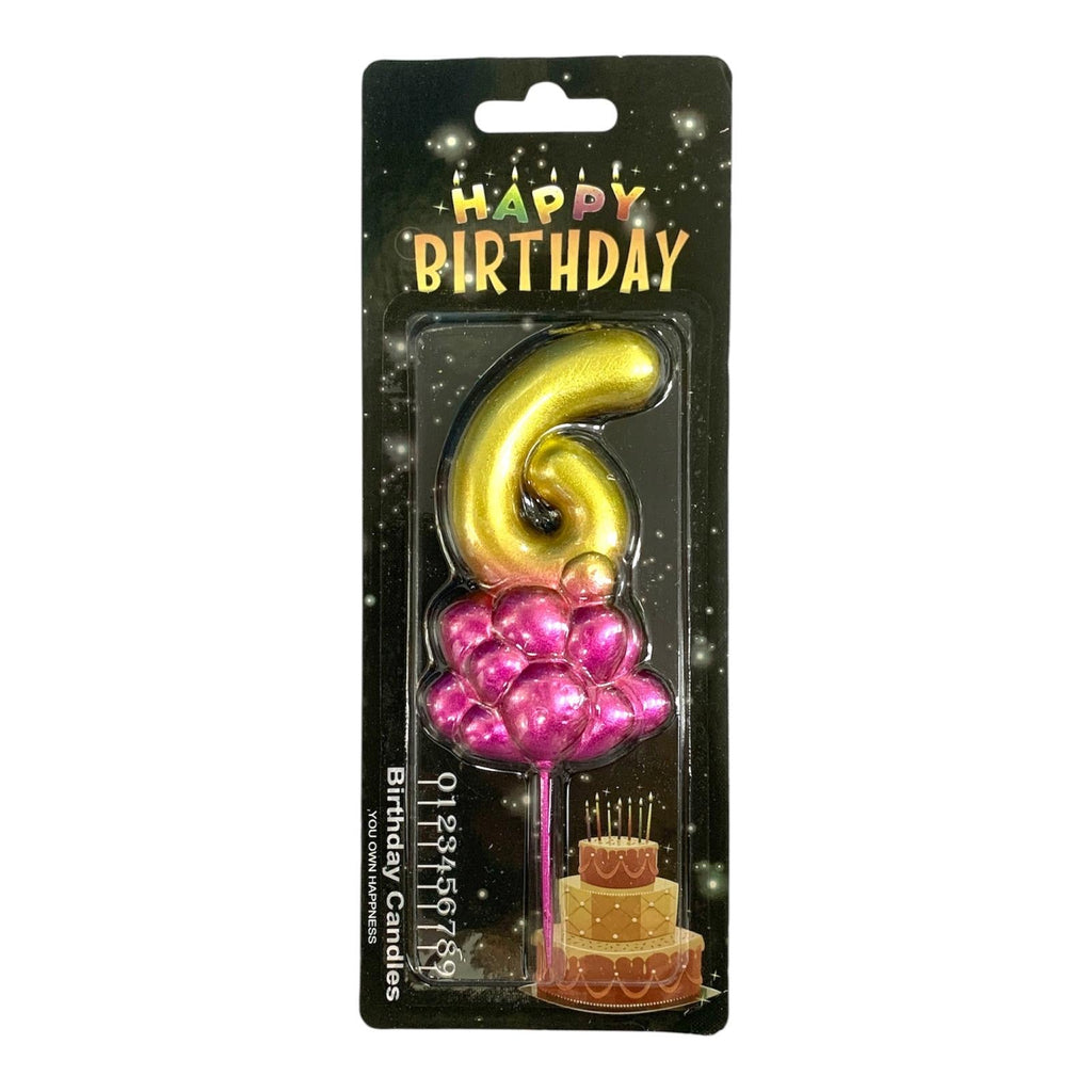 Birthday Candles Golden Color from 0-9 || شموع اعياد ميلاد لون ذهبي من ٠-٩