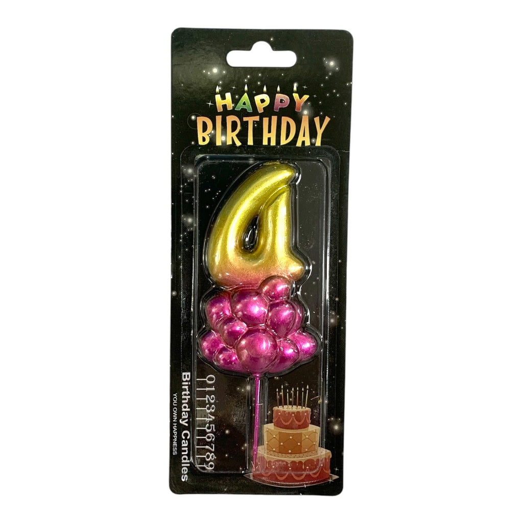 Birthday Candles Golden Color from 0-9 || شموع اعياد ميلاد لون ذهبي من ٠-٩