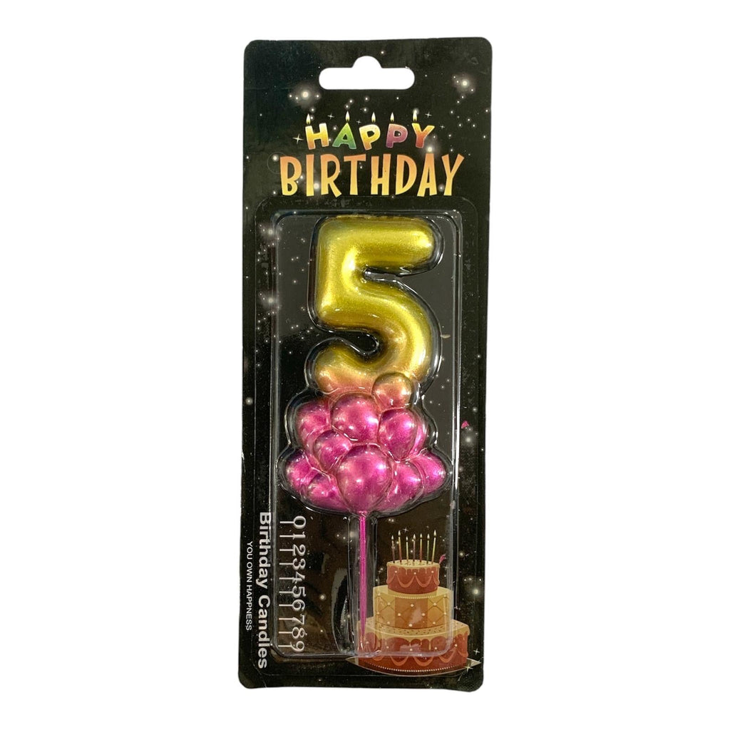 Birthday Candles Golden Color from 0-9 || شموع اعياد ميلاد لون ذهبي من ٠-٩