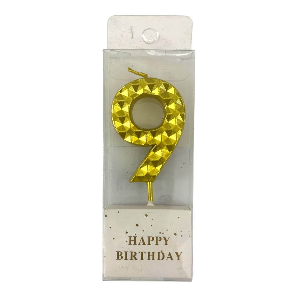 Birthday Candles Golden Color Bubbles from 0-9 || شموع اعياد ميلاد لون ذهبي فقاعات من ٠-٩