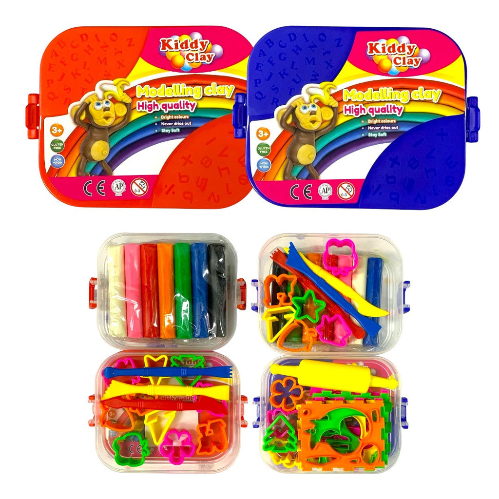 عرض صلصال "Kiddy Clay" المكون من 7 ألوان