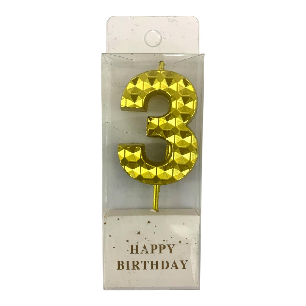 Birthday Candles Golden Color Bubbles from 0-9 || شموع اعياد ميلاد لون ذهبي فقاعات من ٠-٩