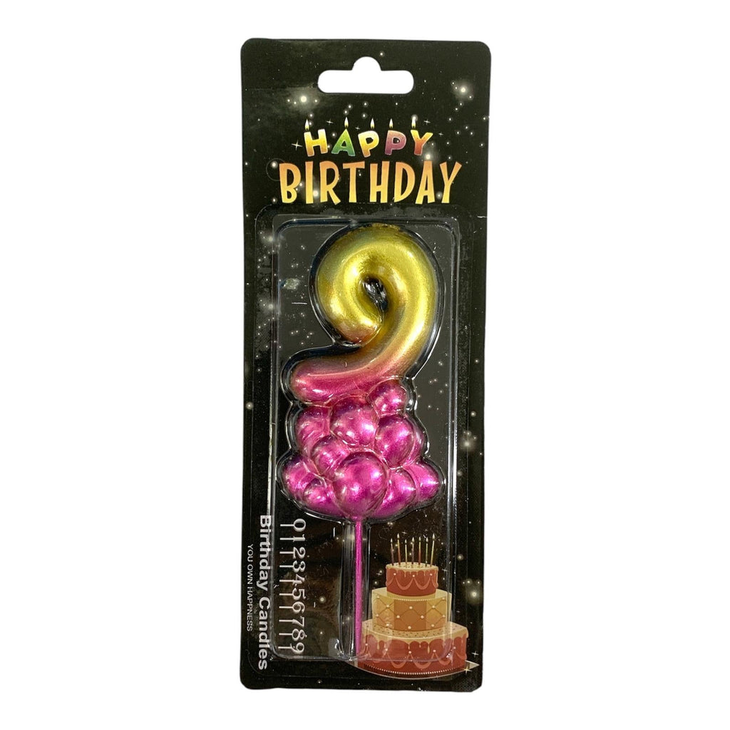 Birthday Candles Golden Color from 0-9 || شموع اعياد ميلاد لون ذهبي من ٠-٩