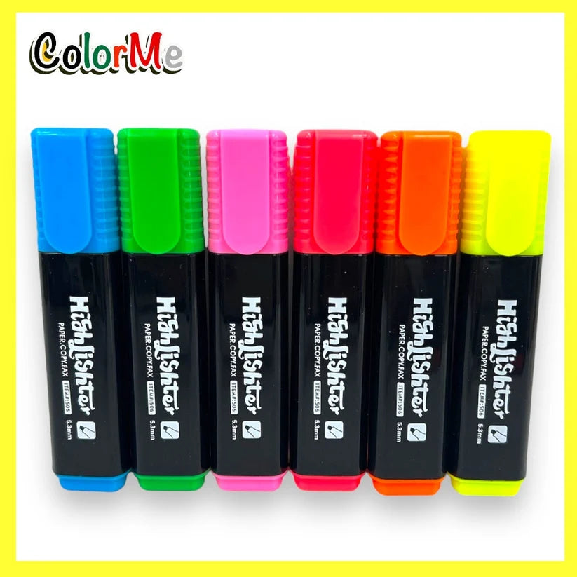 A&T Color Me Highlighter Set 6 Colors⁩