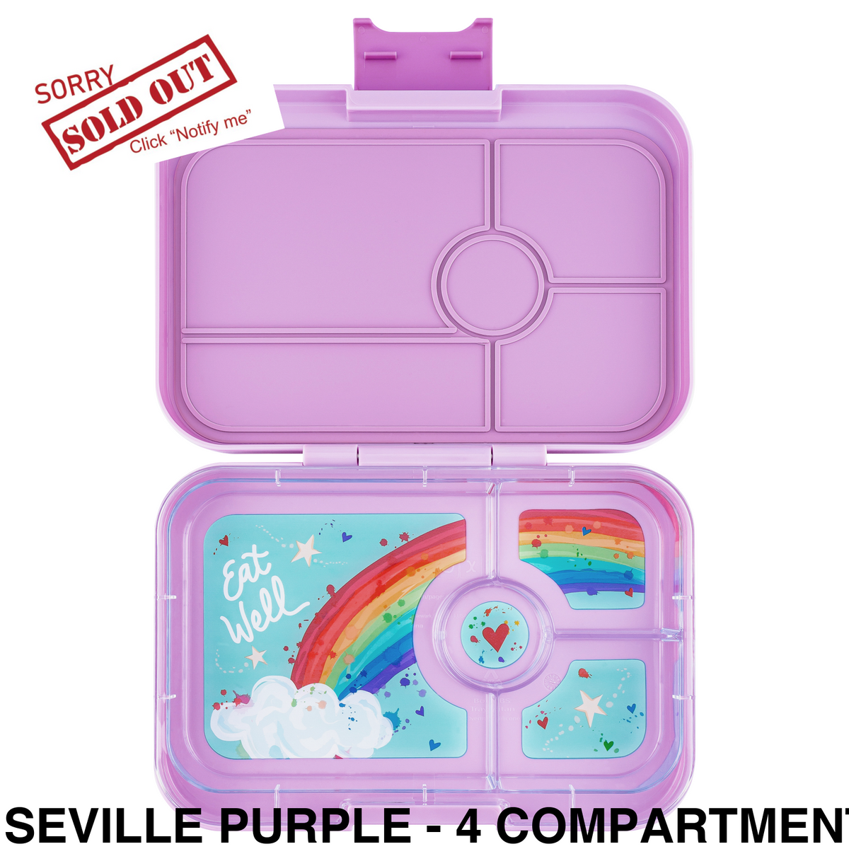 Yumbox Tapas Rainbow 4C Lunch Box - Seville Purple || علبة غداء يامبوكس تاباس Rainbow 4C - Seville Purple