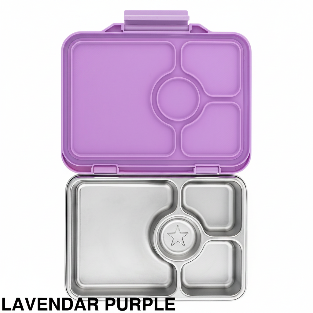 Yumbox Pret Stainless Steel Lunch Box - Lavender Purple || علبة غداء يامبوكس Pret ستانلس ستيل - لافندر بنفسجي