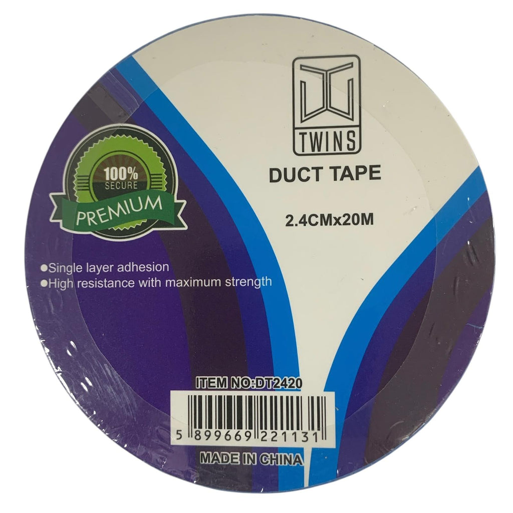 شريط لاصق قماش من A&T، مقاس 2.4 سم × 20 متر، حجم صغير، لون أزرق