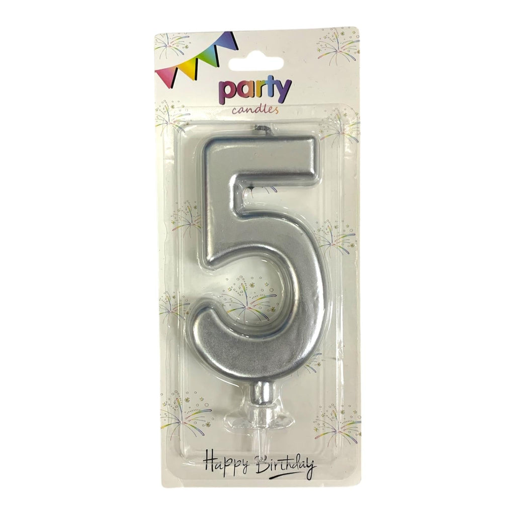 Birthday Candles Silver Color from 0-9 || شموع اعياد ميلاد لون فضي من ٠-٩