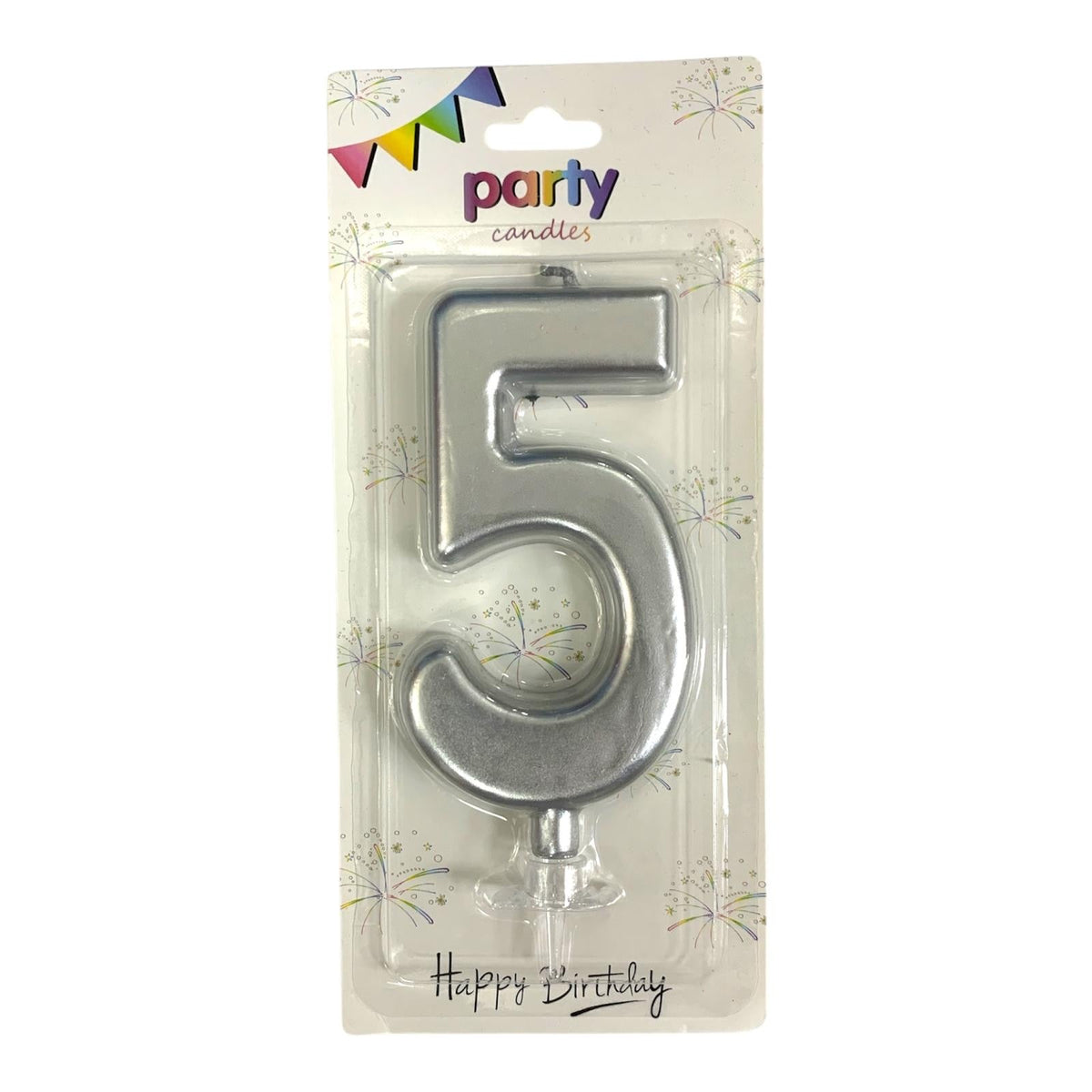 Birthday Candles Silver Color from 0-9 || شموع اعياد ميلاد لون فضي من ٠-٩