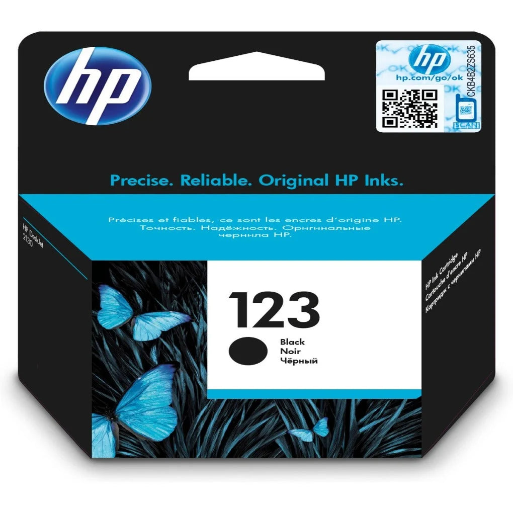 HP 123 Printer Ink, Black
